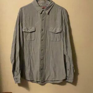 Gray Casual Button Down Shirt with Classic Collar